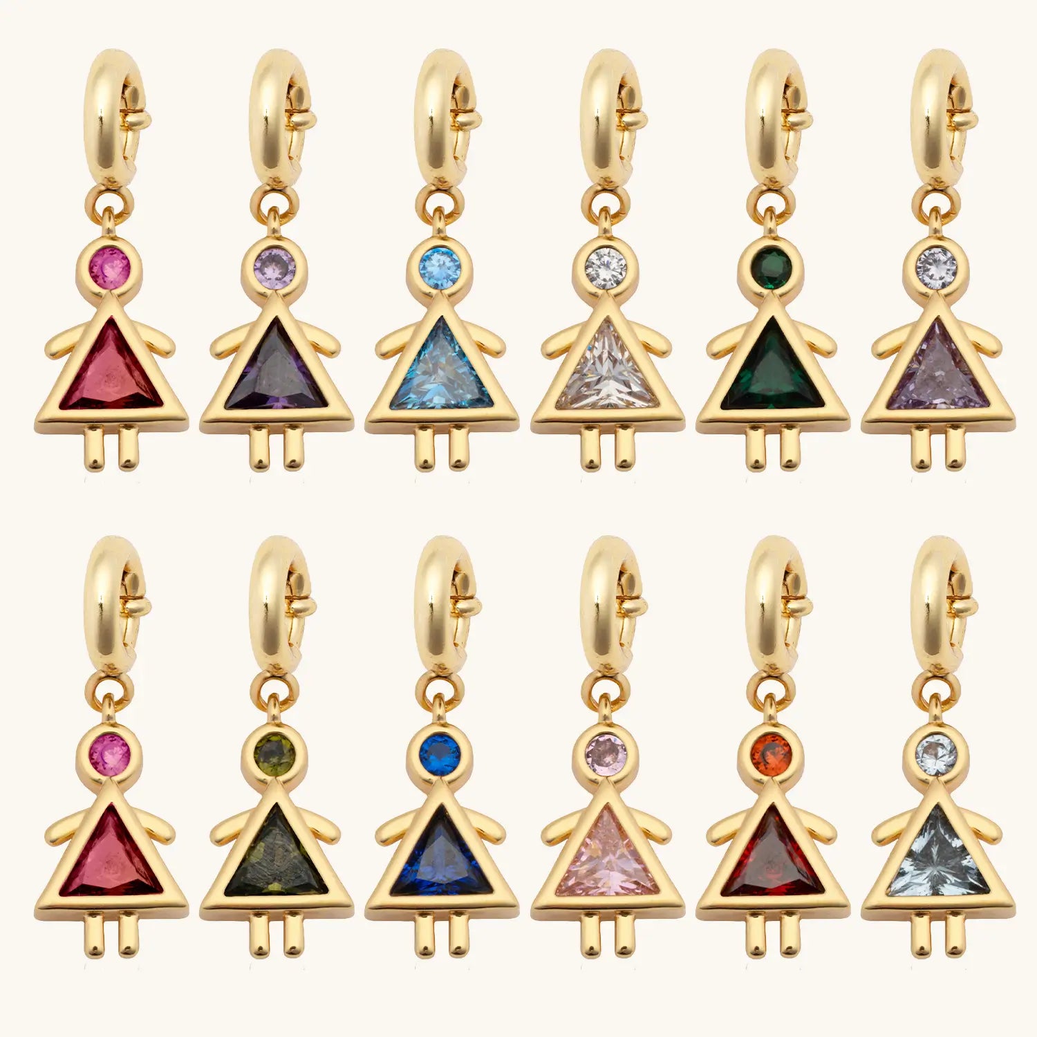 Girl Birthstone Charm