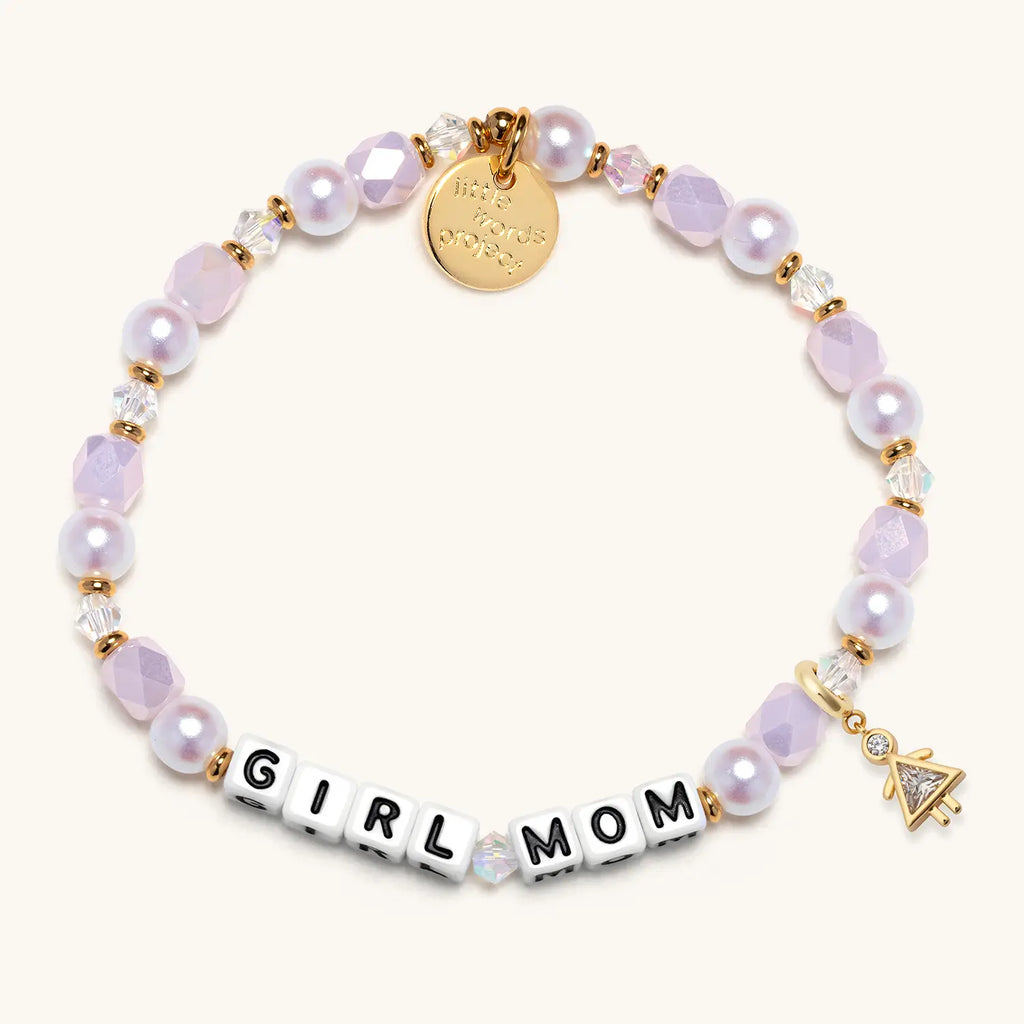 Girl Mom Birthstone Charm Bracelet Set