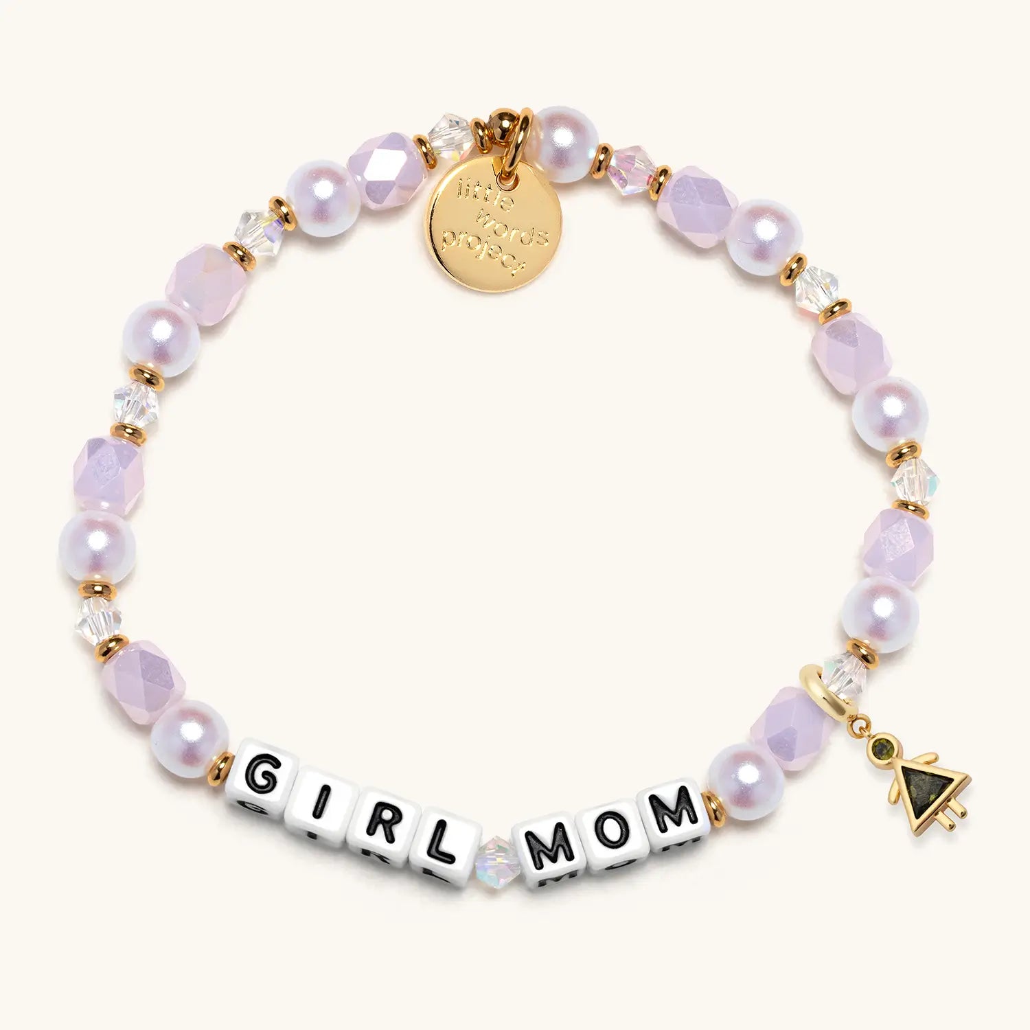 Girl Mom Birthstone Charm Bracelet Set