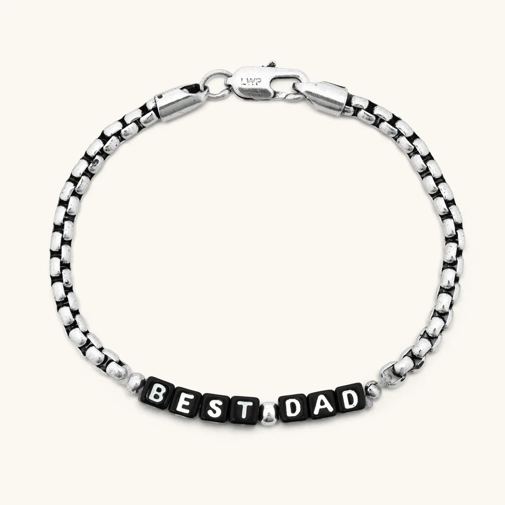 Best Dad Silver Antique Chain Bracelet