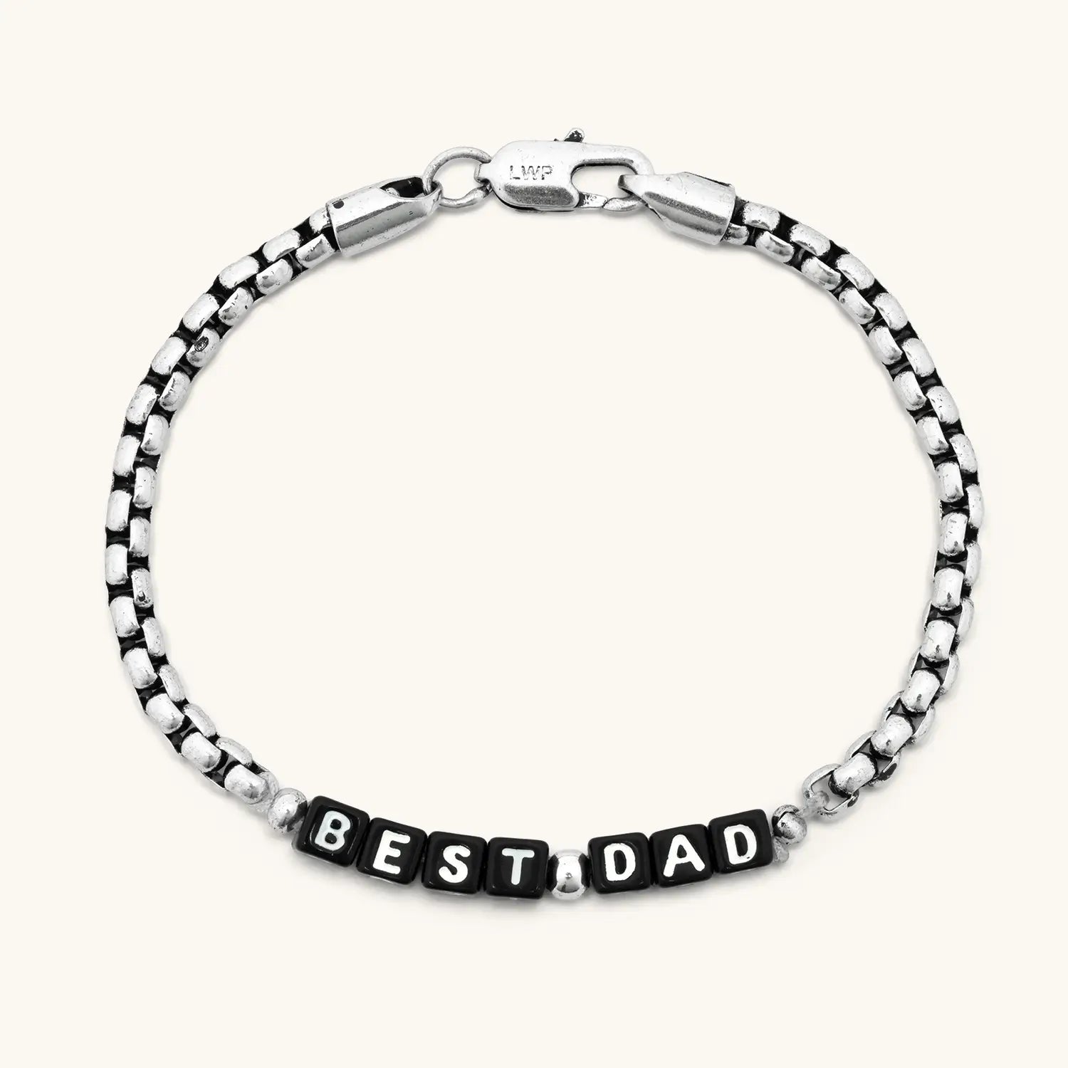 Best Dad Silver Antique Chain Bracelet