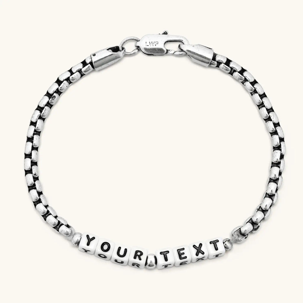 Custom Silver Antique Chain Bracelet