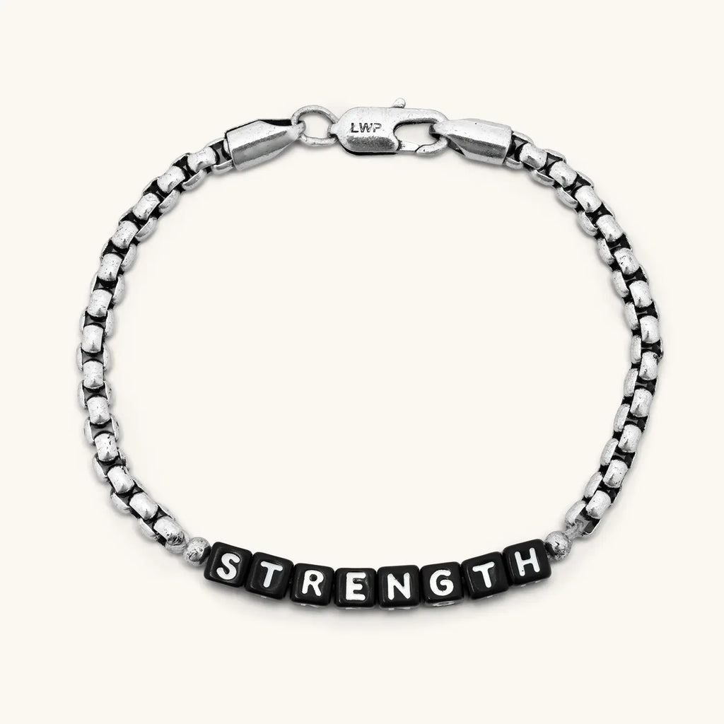 Strength Silver Antique Chain Bracelet