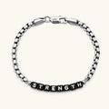 Strength Silver Antique Chain Bracelet