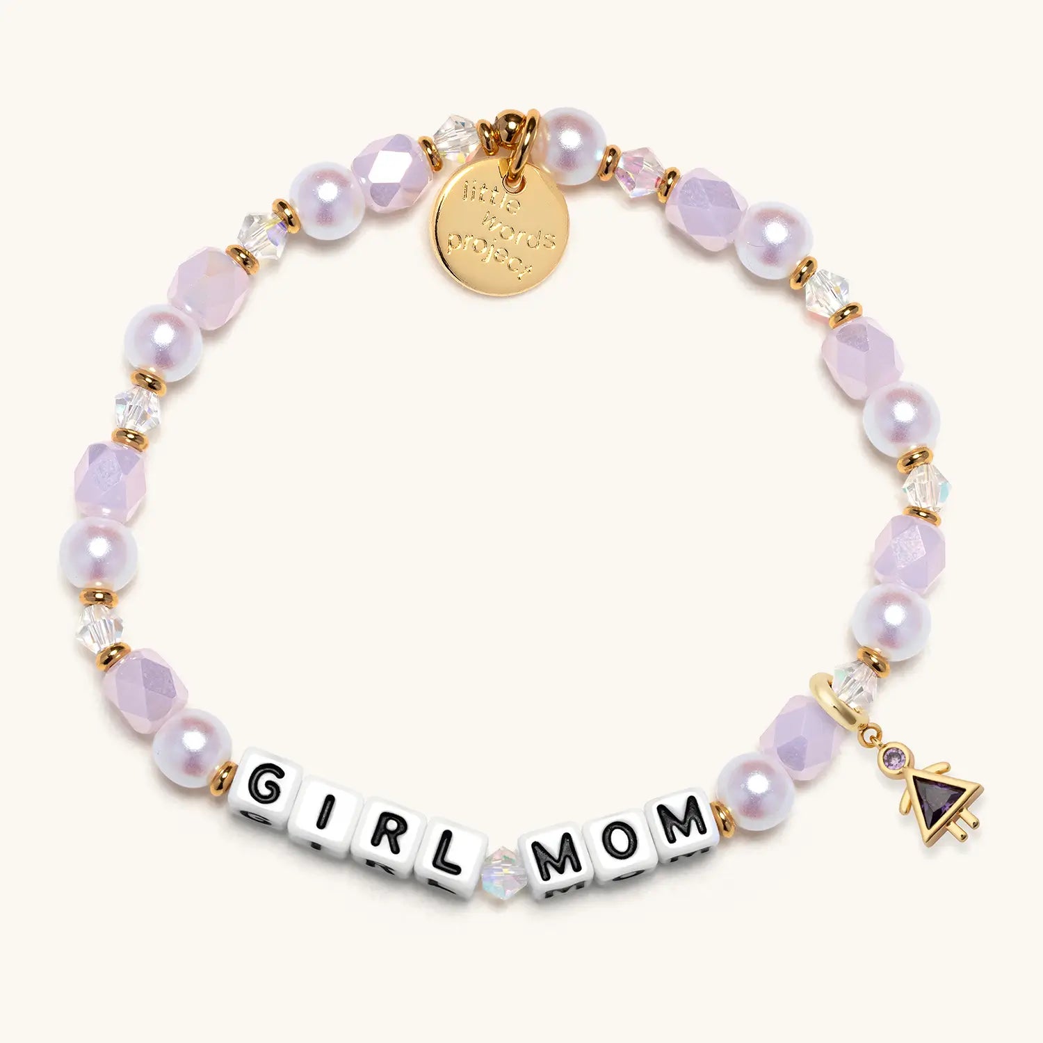 Girl Mom Birthstone Charm Bracelet Set