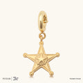 Custom Woody's Sheriff Badge Charm- Pixar's Toy Story