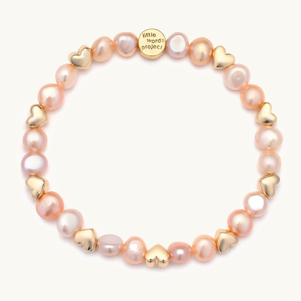 Pink Hearts by the Pearl Bracelet Base