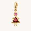 Girl Birthstone Charm