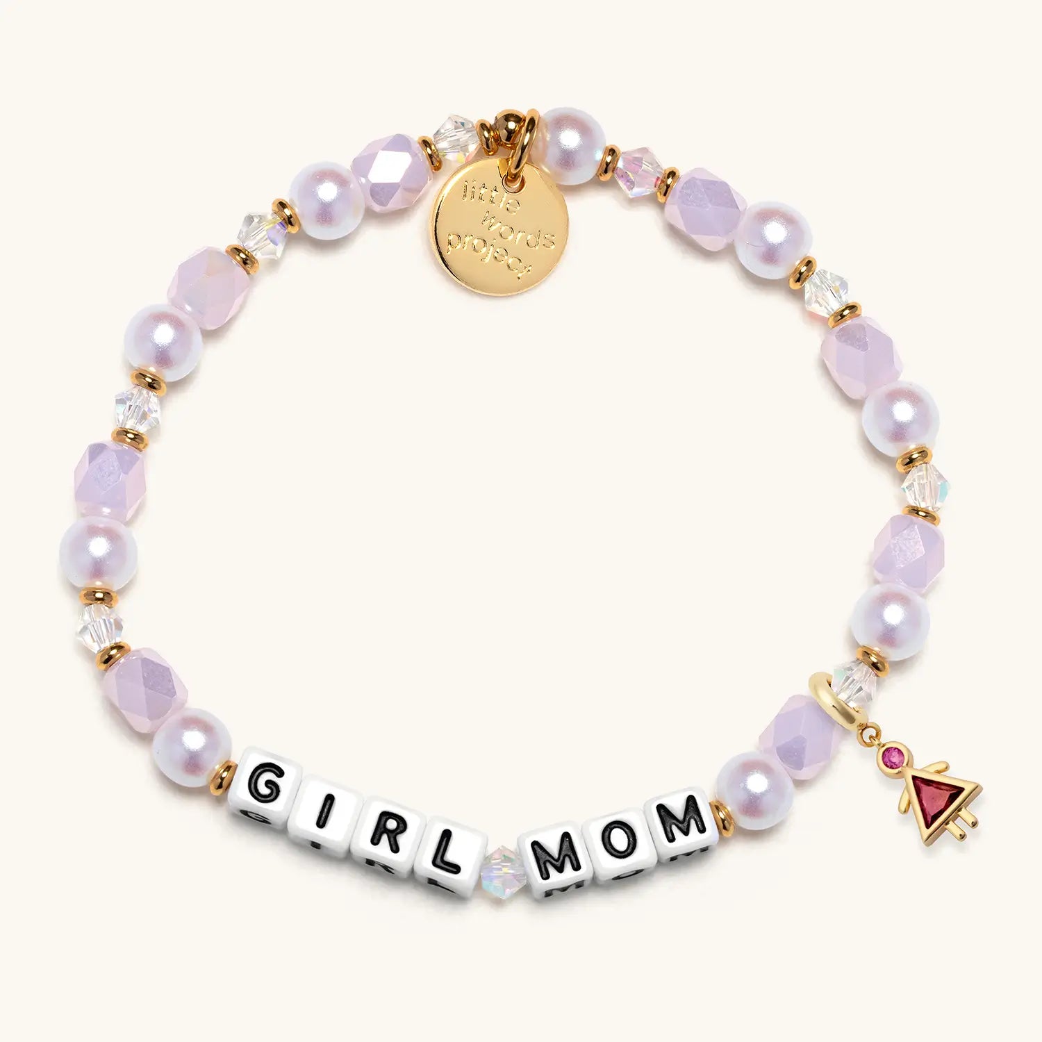 Girl Mom Birthstone Charm Bracelet Set