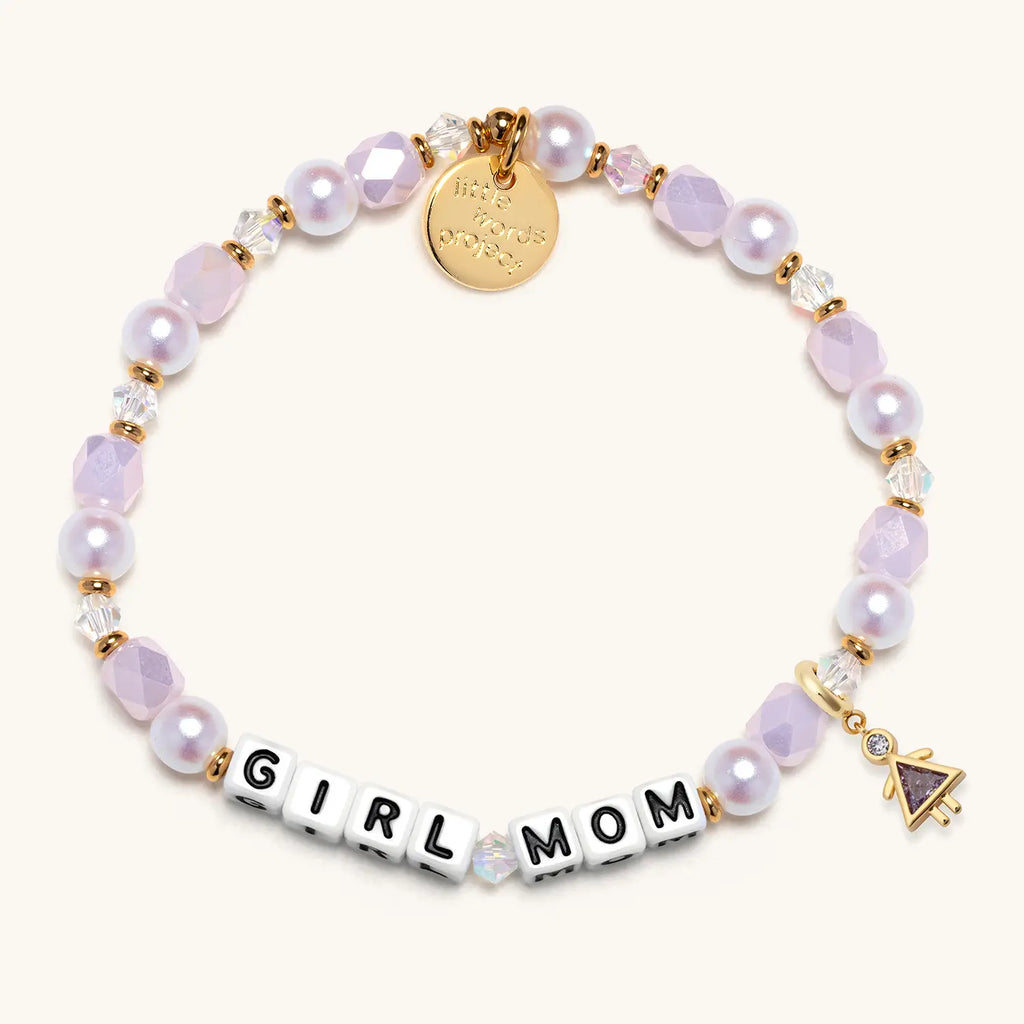 Girl Mom Birthstone Charm Bracelet Set