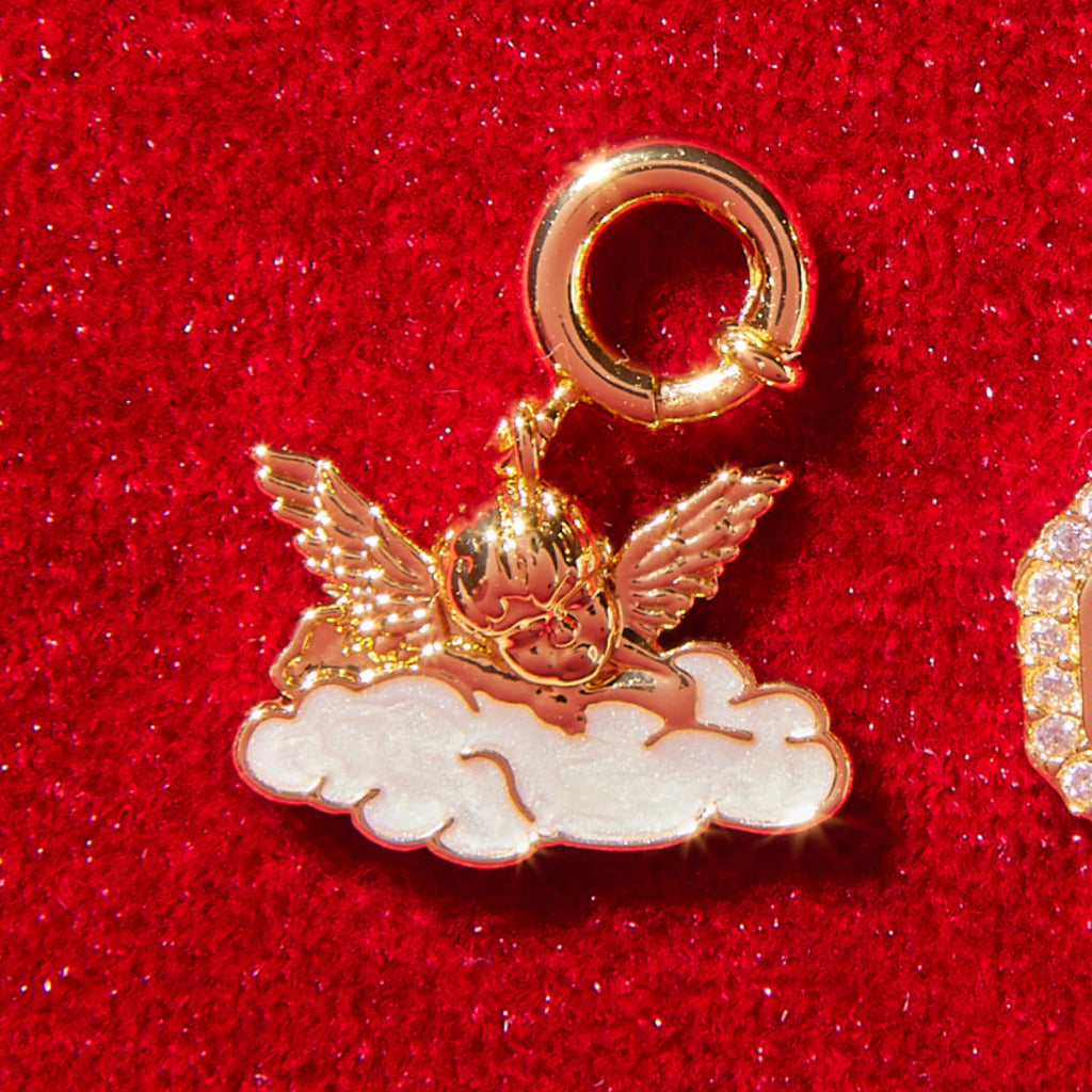 Custom Cherub in the Clouds Charm
