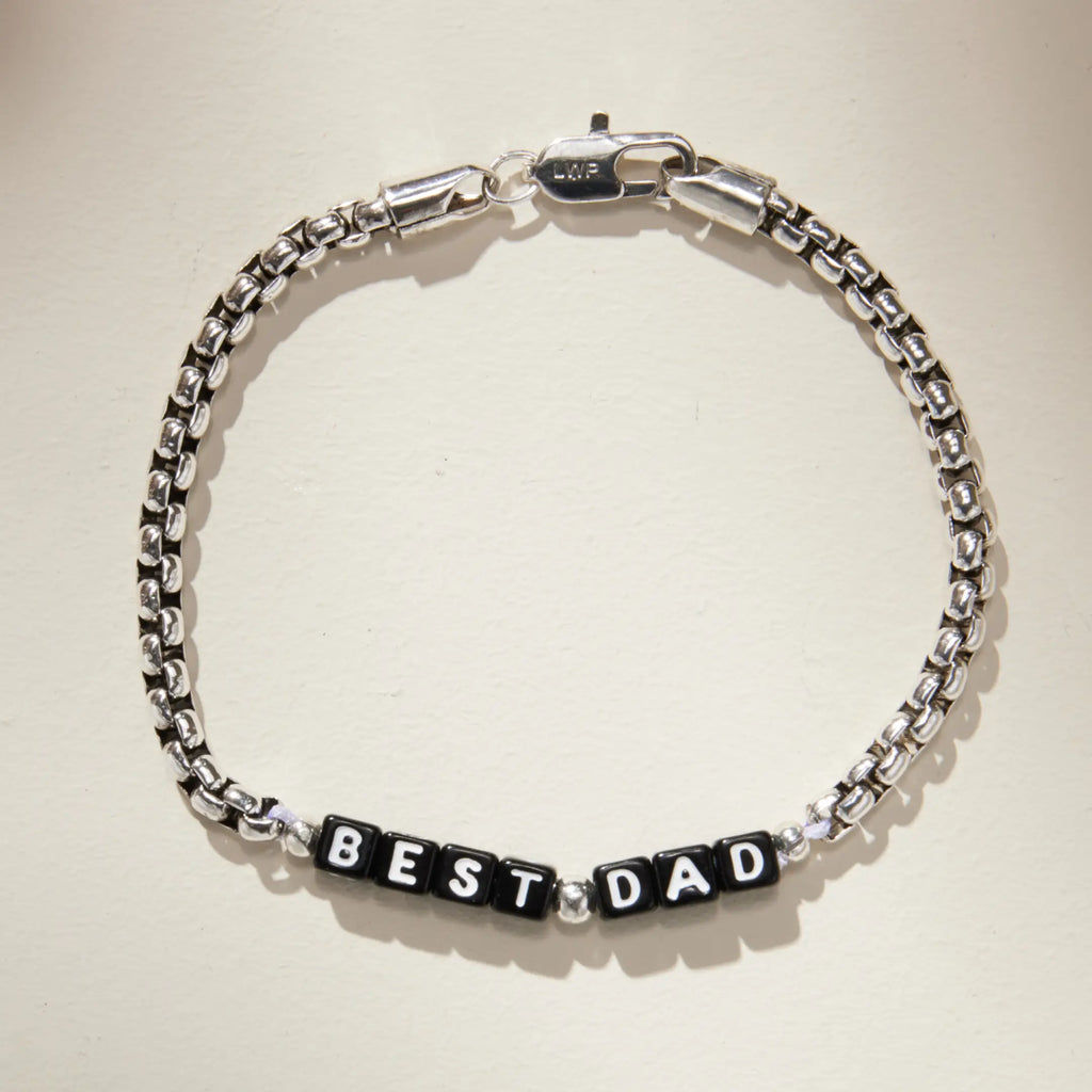Best Dad Silver Antique Chain Bracelet