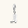 Silver Cowboy Boot Charm
