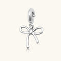 Silver Bow Charm