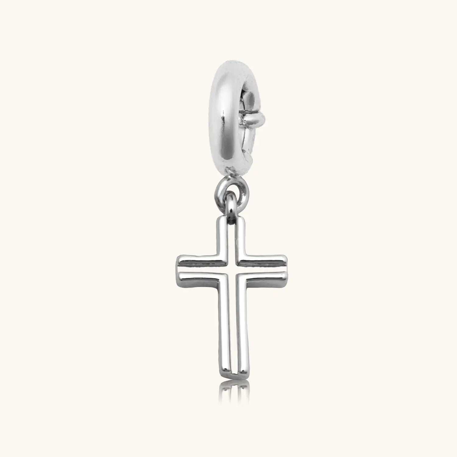 Custom Silver Cross Charm