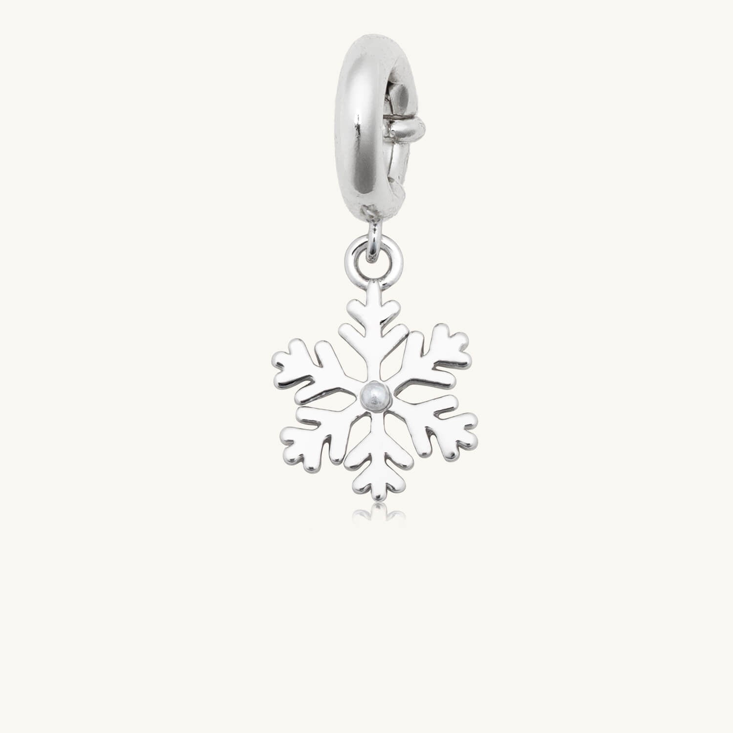 Custom Silver Snowflake Charm