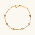 Pink Gem Hearts Bracelet