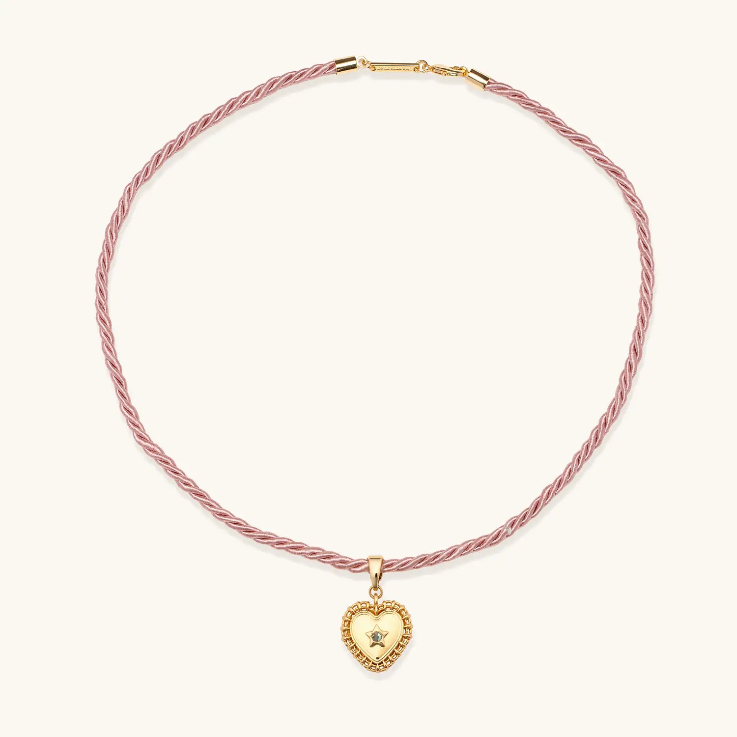 Lace Heart Pendant Cord Necklace